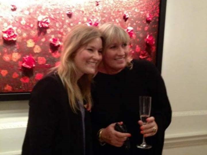 Artist Scarlett Raven and Author S C Cunningham at Castle Gallery Show, London.