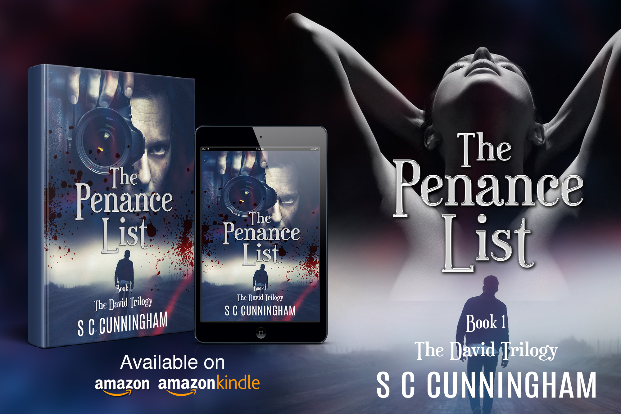 The Penance List by S C Cunningham, crime thriller, romance, murder mystery, The David Trilogy, by SCCunningham